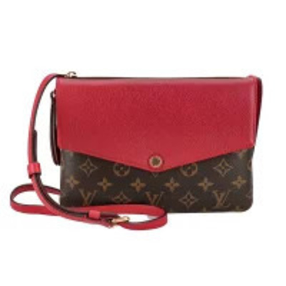 LOUIS VUITTON Twice Monogram Cerise Red